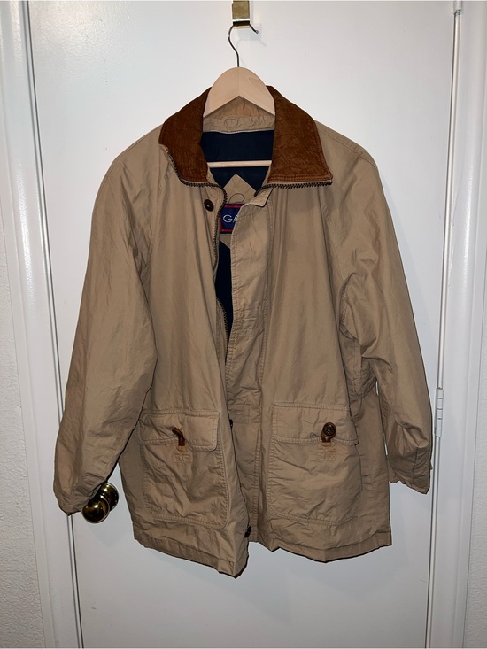 Gant Other - Gant Beige Field Jacket with Brown Leather Collar